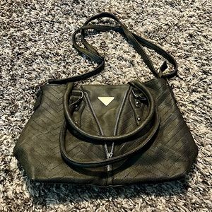 Textured Leather Handbag Purse